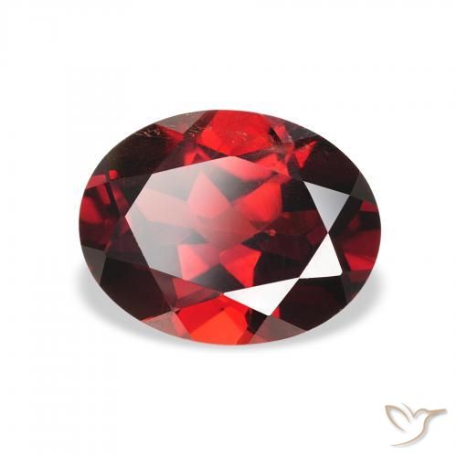2.33 ct Red Almandine Garnet Stone, Natural Almandine Garnet in Oval Facet Shape for Sale
