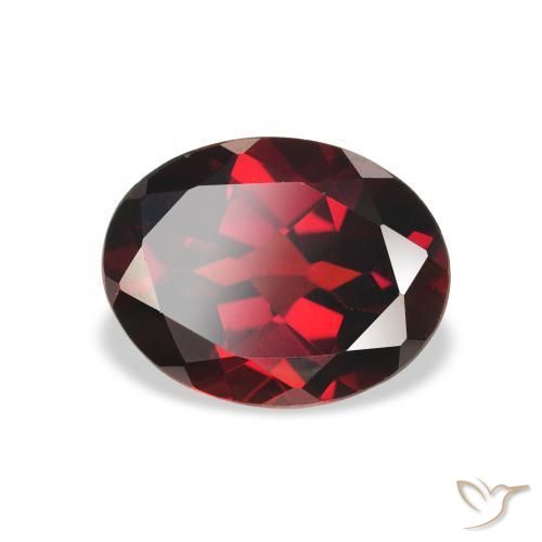2.13 ct Red Almandine Garnet Stone, Natural Almandine Garnet in Oval Facet Shape for Sale