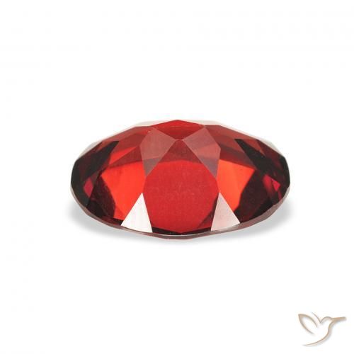 Almandine Garnet Gemstone in 9 x 7 mm (calibrated) Size for Sale, Almandine Garnet Stone in Dark Red Color