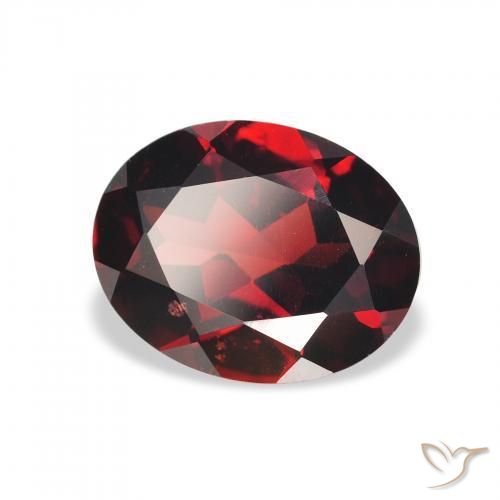 2.14 ct Red Almandine Garnet Stone, Natural Almandine Garnet in Oval Facet Shape for Sale