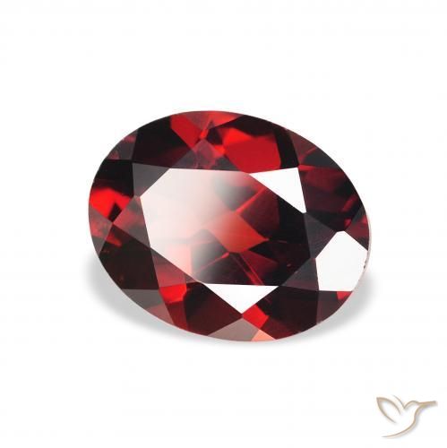 2.17 ct Red Almandine Garnet Stone, Natural Almandine Garnet in Oval Facet Shape for Sale