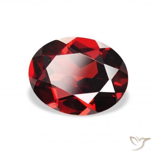 2.31 ct Red Almandine Garnet Stone, Natural Almandine Garnet in Oval Facet Shape for Sale