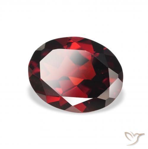 2.16 ct Red Almandine Garnet Stone, Natural Almandine Garnet in Oval Facet Shape for Sale