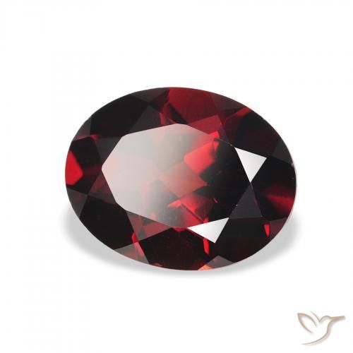 2.23 ct Red Almandine Garnet Stone, Natural Almandine Garnet in Oval Facet Shape for Sale