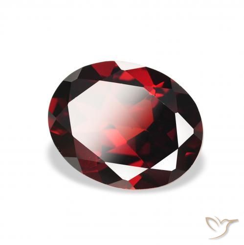 2.24 ct Red Almandine Garnet Stone, Natural Almandine Garnet in Oval Facet Shape for Sale