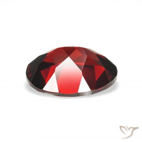 Almandine Garnet Gemstone in 9 x 7 mm (calibrated) Size for Sale, Almandine Garnet Stone in Dark Red Color