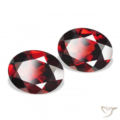 4.23 ctw Red Almandine Garnet Stones, Natural Almandine Garnet in Oval Facet Shape for Sale