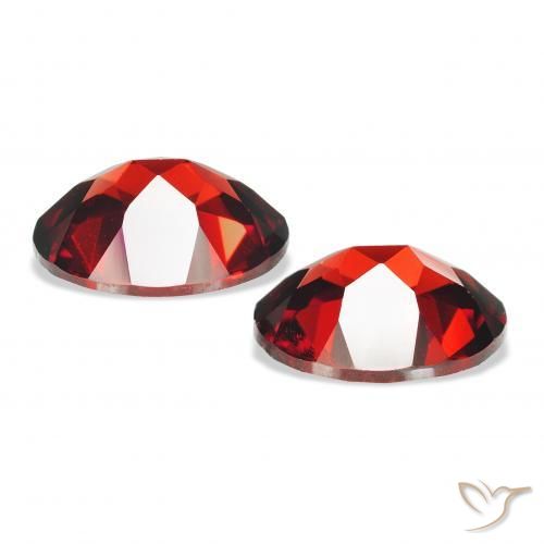 Almandine Garnet Gemstones in 9 x 7 mm (calibrated) Size for Sale, Almandine Garnet Stones in Deep Blood Red Color