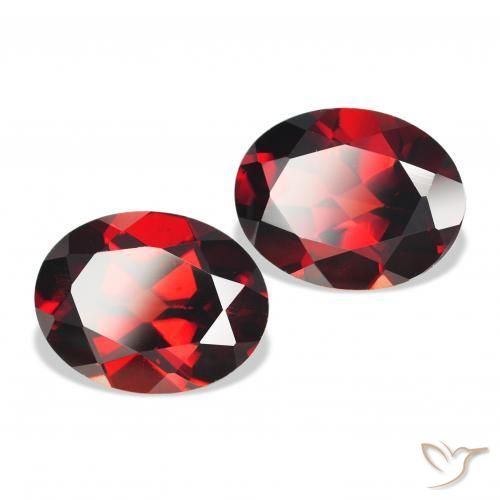 4.48 ctw Red Almandine Garnet Stones, Natural Almandine Garnet in Oval Facet Shape for Sale