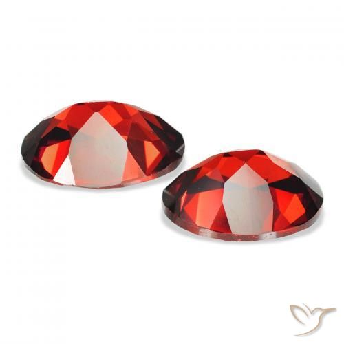 Almandine Garnet Gemstones in 9 x 7 mm (calibrated) Size for Sale, Almandine Garnet Stones in Deep Red Color
