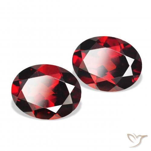 4.67 ctw Red Almandine Garnet Stones, Natural Almandine Garnet in Oval Facet Shape for Sale