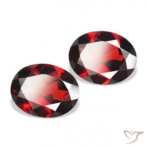 3.91 ctw Red Almandine Garnet Stones, Natural Almandine Garnet in Oval Facet Shape for Sale