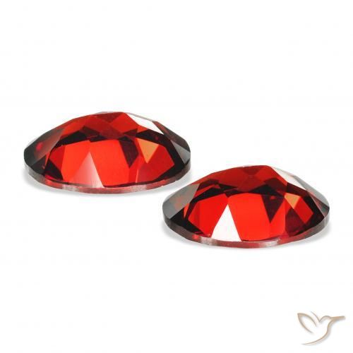 Almandine Garnet Gemstones in 9 x 7 mm (calibrated) Size for Sale, Almandine Garnet Stones in Deep Red Color