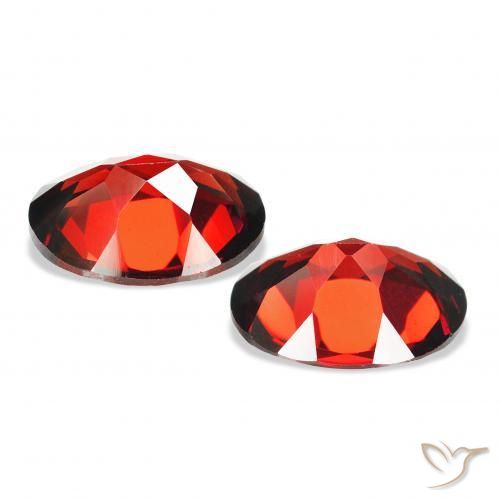Almandine Garnet Gemstones in 9 x 7 mm (calibrated) Size for Sale, Almandine Garnet Stones in Deep Blood Red Color