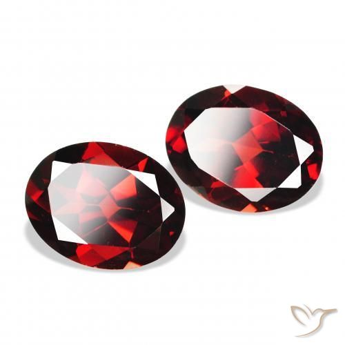 4.33 ctw Red Almandine Garnet Stones, Natural Almandine Garnet in Oval Facet Shape for Sale