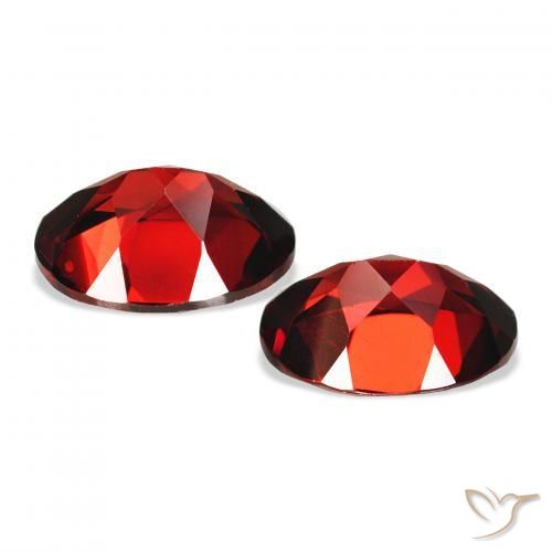 Almandine Garnet Gemstones in 9 x 7 mm (calibrated) Size for Sale, Almandine Garnet Stones in Dark Red Color