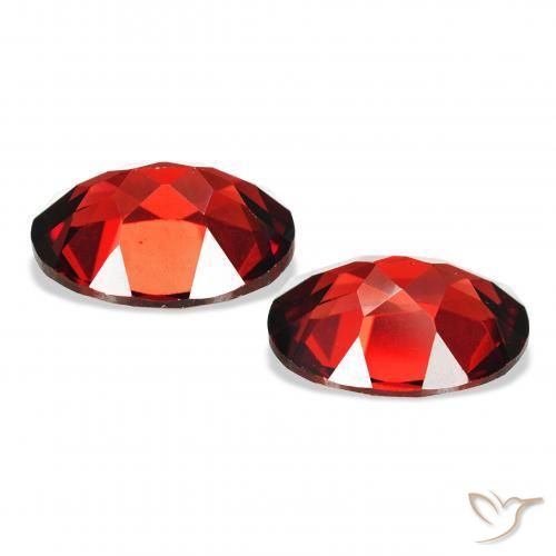 Almandine Garnet Gemstones in 9 x 7 mm (calibrated) Size for Sale, Almandine Garnet Stones in Deep Red Color