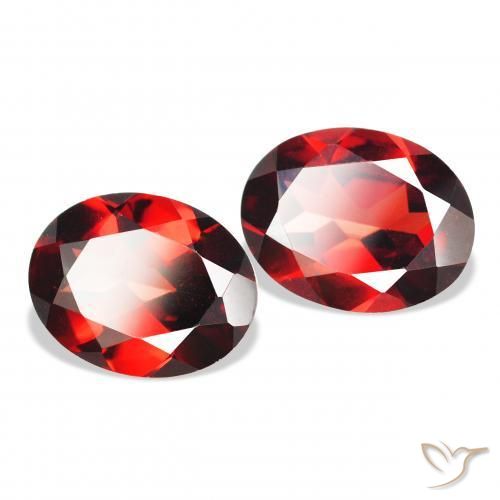 4.04 ctw Red Almandine Garnet Stones, Natural Almandine Garnet in Oval Facet Shape for Sale