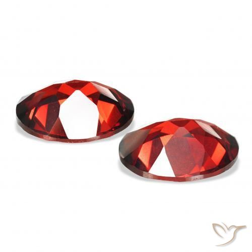 Almandine Garnet Gemstones in 9 x 7 mm (calibrated) Size for Sale, Almandine Garnet Stones in Dark Red Color