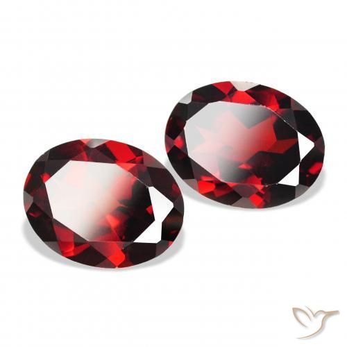4.36 ctw Red Almandine Garnet Stones, Natural Almandine Garnet in Oval Facet Shape for Sale