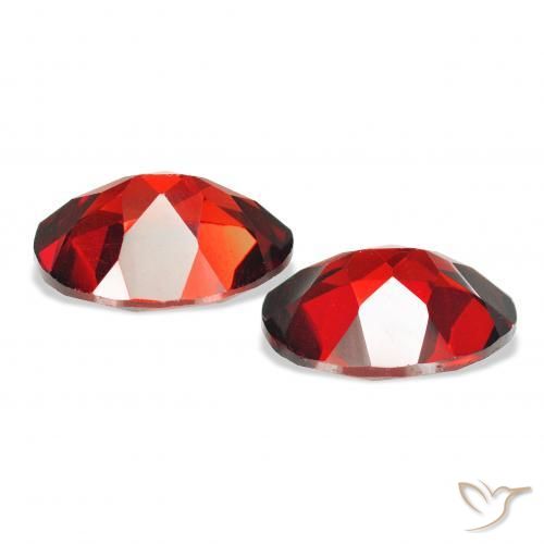 Almandine Garnet Gemstones in 9 x 7 mm (calibrated) Size for Sale, Almandine Garnet Stones in Deep Blood Red Color