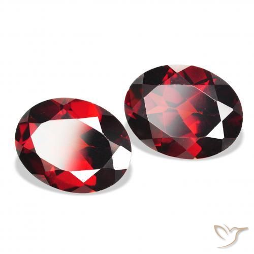4.58 ctw Red Almandine Garnet Stones, Natural Almandine Garnet in Oval Facet Shape for Sale