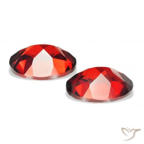 Almandine Garnet Gemstones in 9 x 7 mm (calibrated) Size for Sale, Almandine Garnet Stones in Deep Red Color