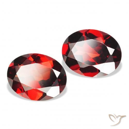 3.99 ctw Red Almandine Garnet Stones, Natural Almandine Garnet in Oval Facet Shape for Sale