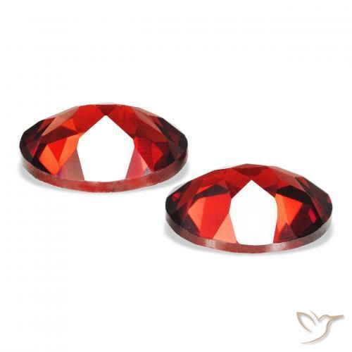 Almandine Garnet Gemstones in 9 x 7 mm (calibrated) Size for Sale, Almandine Garnet Stones in Dark Red Color
