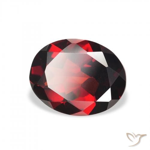 1.90 ct Red Almandine Garnet Stone, Natural Almandine Garnet in Oval Facet Shape for Sale
