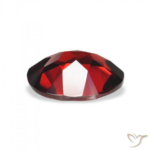 Almandine Garnet Gemstone in 9 x 7 mm (calibrated) Size for Sale, Almandine Garnet Stone in Deep Red Color
