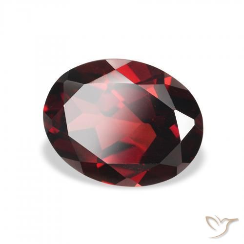 2.19 ct Red Almandine Garnet Stone, Natural Almandine Garnet in Oval Facet Shape for Sale
