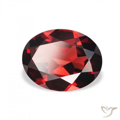 1.84 ct Red Almandine Garnet Stone, Natural Almandine Garnet in Oval Facet Shape for Sale
