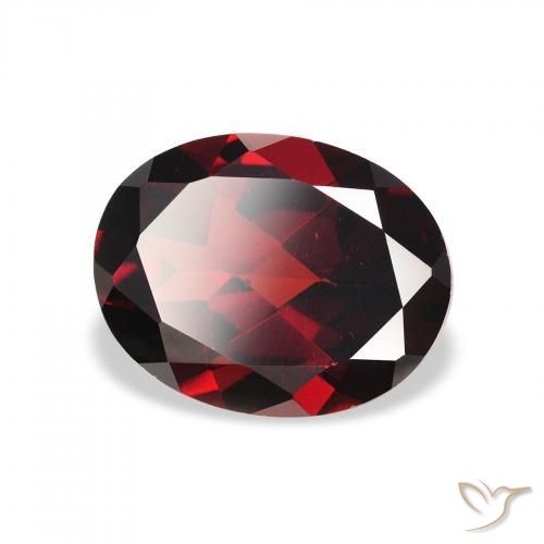 2.07 ct Red Almandine Garnet Stone, Natural Almandine Garnet in Oval Facet Shape for Sale