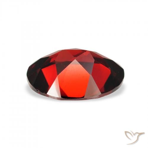 Almandine Garnet Gemstone in 9 x 7 mm (calibrated) Size for Sale, Almandine Garnet Stone in Dark Red Color