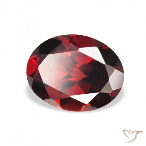 2.22 ct Red Almandine Garnet Stone, Natural Almandine Garnet in Oval Facet Shape for Sale