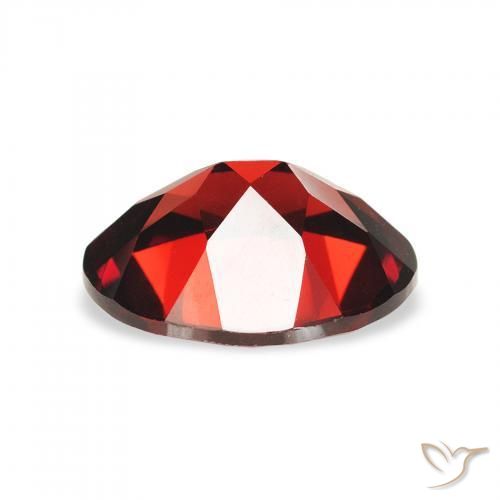Almandine Garnet Gemstone in 9 x 7 mm (calibrated) Size for Sale, Almandine Garnet Stone in Deep Red Color