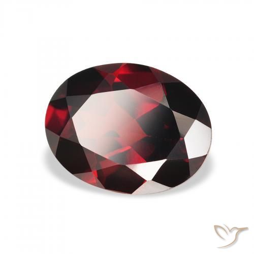2.12 ct Red Almandine Garnet Stone, Natural Almandine Garnet in Oval Facet Shape for Sale