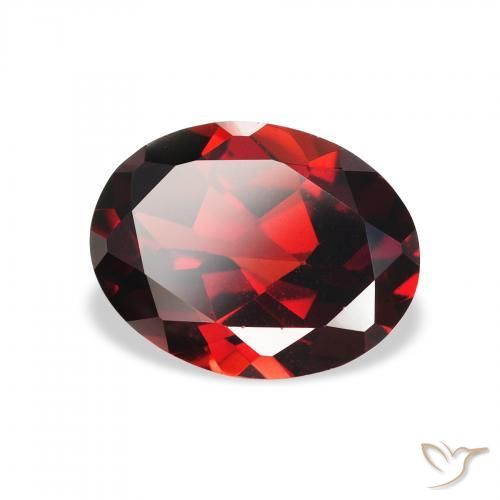 2.09 ct Red Almandine Garnet Stone, Natural Almandine Garnet in Oval Facet Shape for Sale