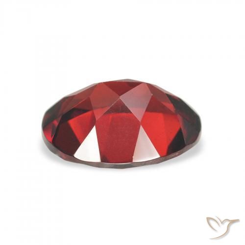 Almandine Garnet Gemstone in 9 x 7 mm (calibrated) Size for Sale, Almandine Garnet Stone in Dark Red Color