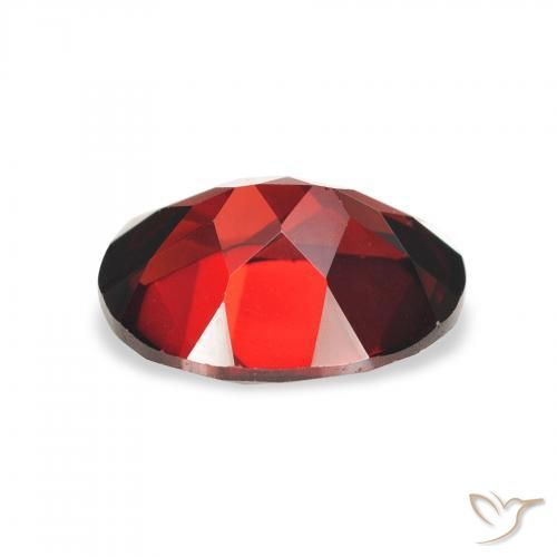 Almandine Garnet Gemstone in 9 x 7 mm (calibrated) Size for Sale, Almandine Garnet Stone in Dark Red Color