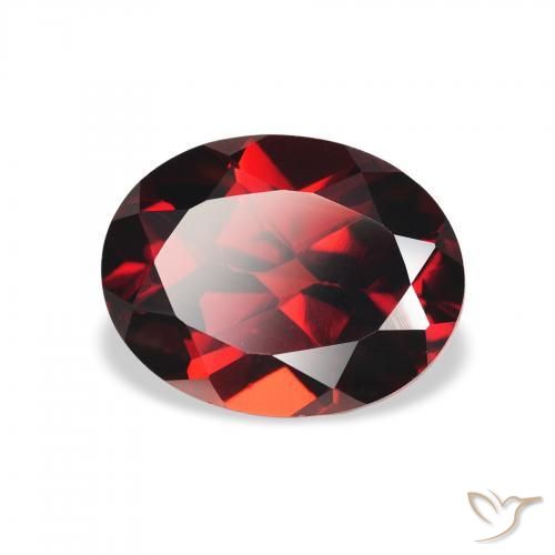 2.33 ct Red Almandine Garnet Stone, Natural Almandine Garnet in Oval Facet Shape for Sale
