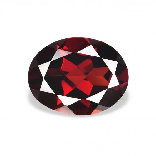 2.06 ct Red Almandine Garnet Gemstone, Almandine Garnet Gem in Oval Facet Shape for Sale.