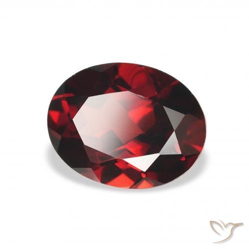 2.37 ct Red Almandine Garnet Stone, Natural Almandine Garnet in Oval Facet Shape for Sale