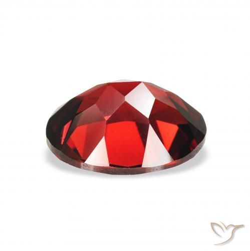 Almandine Garnet Gemstone in 9 x 7 mm (calibrated) Size for Sale, Almandine Garnet Stone in Dark Red Color