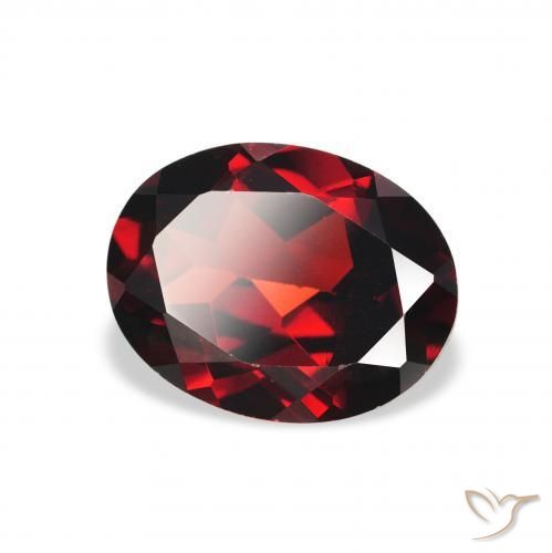 2.15 ct Red Almandine Garnet Stone, Natural Almandine Garnet in Oval Facet Shape for Sale