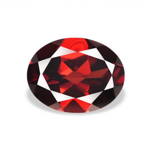 2.27 ct Red Almandine Garnet Gemstone, Almandine Garnet Gem in Oval Facet Shape for Sale.