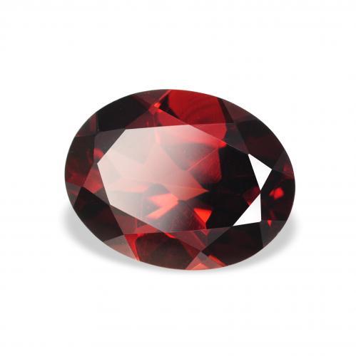 2.27 ct Red Almandine Garnet Stone, Natural Almandine Garnet in Oval Facet Shape for Sale