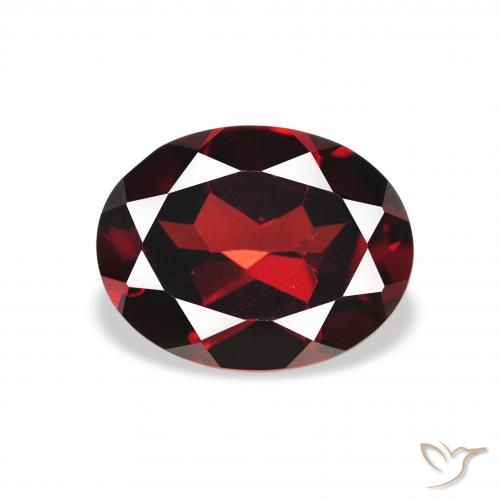 2.05 ct Red Almandine Garnet Gemstone, Almandine Garnet Gem in Oval Facet Shape for Sale.