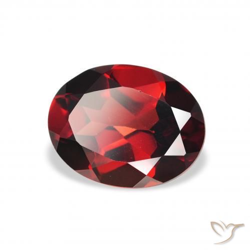 2.05 ct Red Almandine Garnet Stone, Natural Almandine Garnet in Oval Facet Shape for Sale